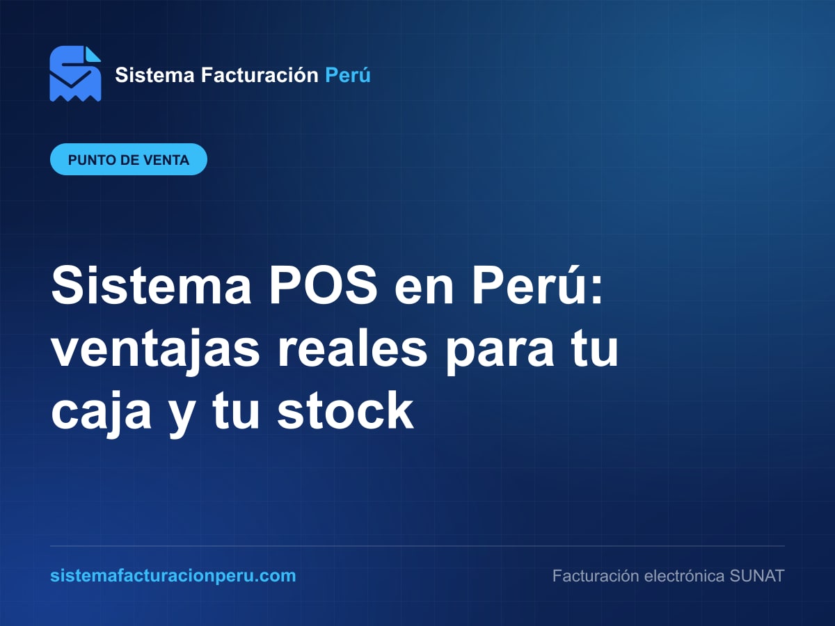 Caja de una tienda con el sistema POS de Sistema Facturación Perú, lector de códigos e impresora de tickets