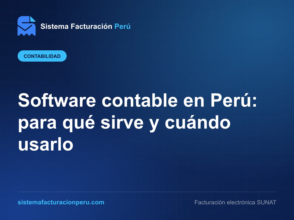 Libro Mayor y registros de compras y ventas generados en Sistema Facturación Perú y listos para exportar al contador