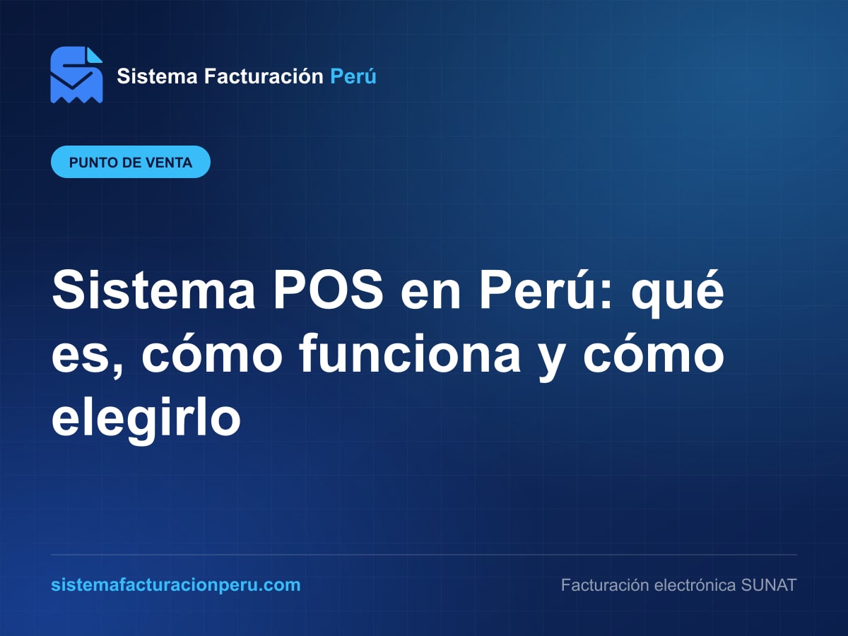 Sistema POS de Sistema Facturación Perú en el mostrador de un negocio, junto a una ticketera y un lector de código de barras